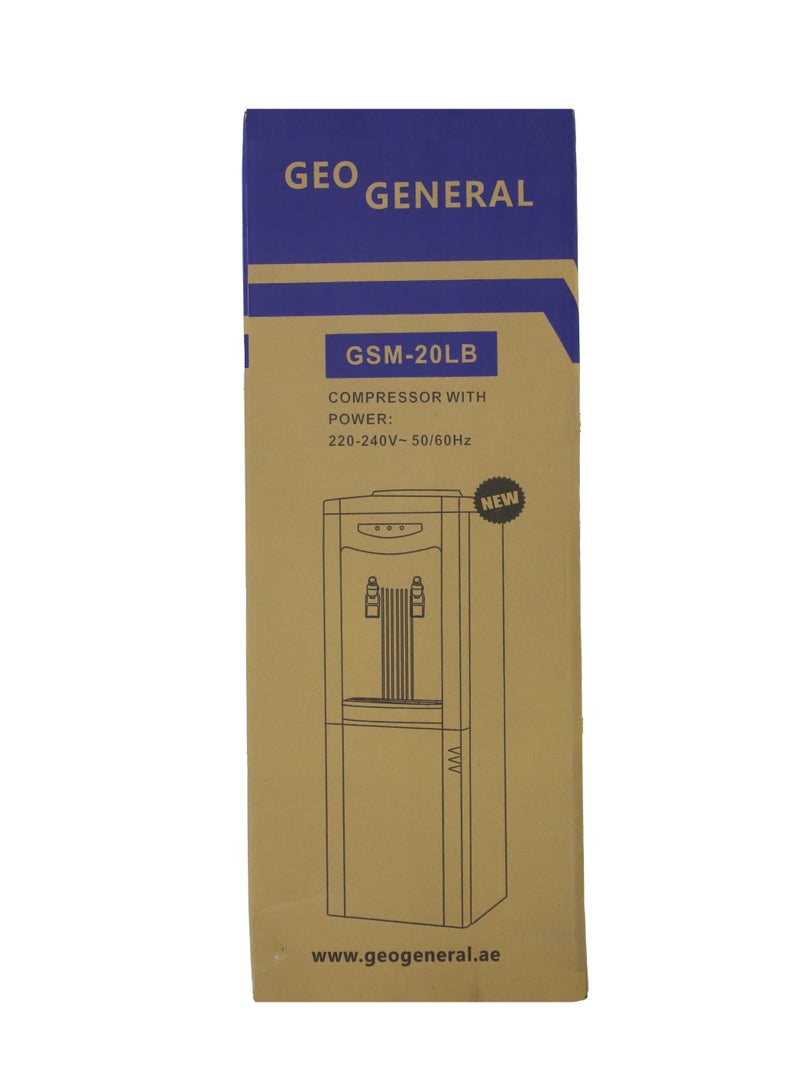 GEO GENERAL Water Dispenser, GSM-20 LB Model, 2 Taps, Cold & Hot Water, 220-240V, 640W, White - Image 3