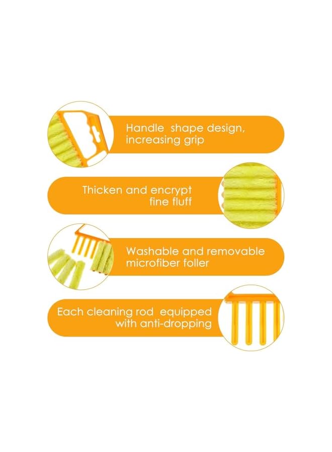 erorex Blind Cleaner, 7 Finger Dusting Cleaning Tool, Hand Held Washable Mini Cleaner Brush for Wood Blinds Mini Duster Brush Blind Window Shades - Image 4
