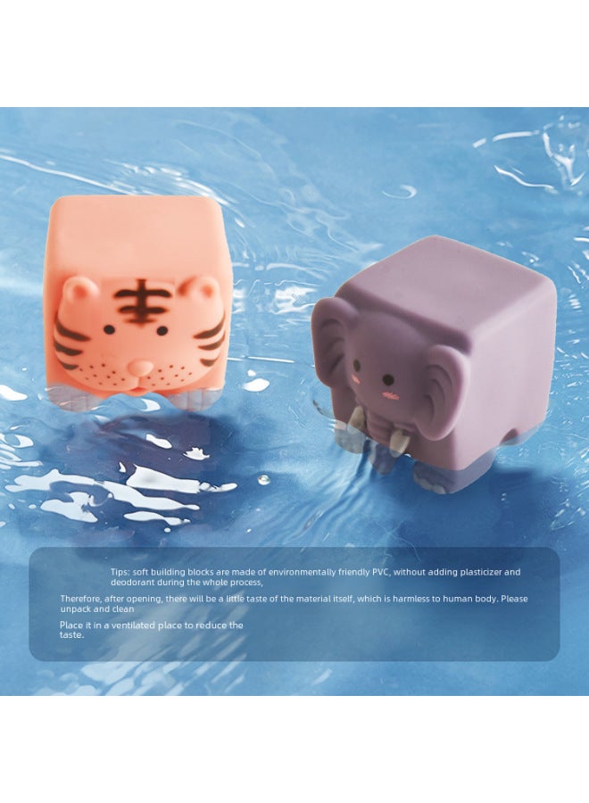 Baby Cartoon Hand Catch Ball Can Bite 0-1 Year Old Baby Bath Toy Early Education Digital Block Vinyl Animal-Color:Color Box-cartoon Hand Catch Ball -9 - Image 3