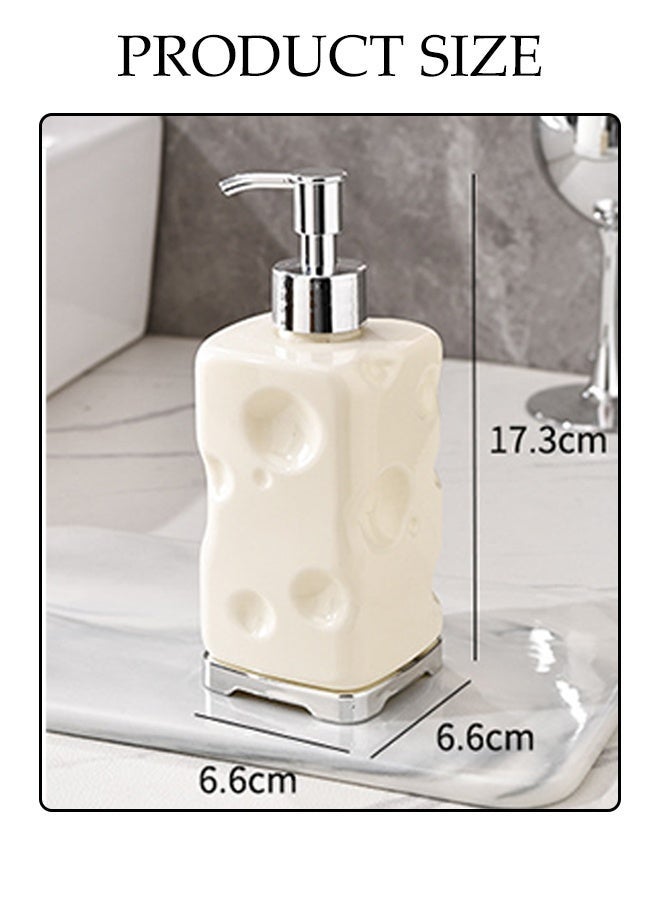 DUNISO 2 Set of Square Plastic Diamond Lotion Dispenser,Soap Dispenser for Countertop, Kitchen, Bathroom,Refillable Hand Lotion, Shampoo, Body Wash Dispenser - Image 2