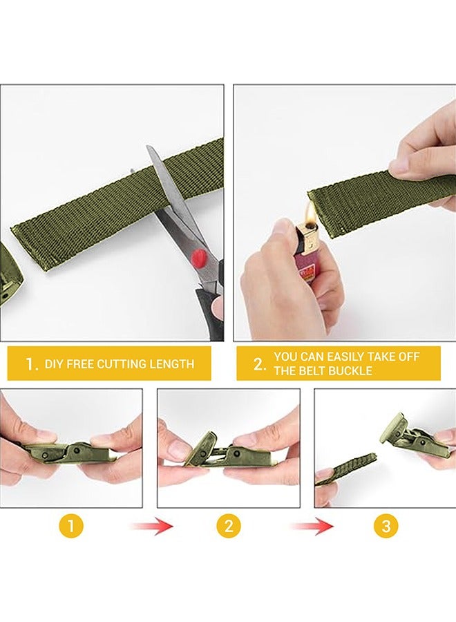 يانيك أحزمة عمل للرجال، أحزمة للرجال، حزام جولف من قماش النايلون قابل للتعديل، بدون إبزيم معدني، تمرير سريع عبر أمن المطار، مناسب للعمل والسفر - Image 3