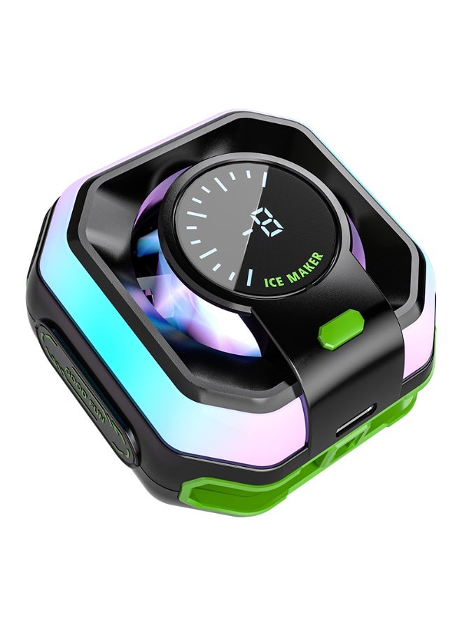 مبرد ألعاب JS86 🚀 | تبريد فائق | أشباه الموصلات الهاتف برودة الجليد الباردة التبريد المغناطيسي كليب حامل 2 في 1 عرض درجة الحرارة الرقمية أضواء RGB للألعاب | #TS - Image 4