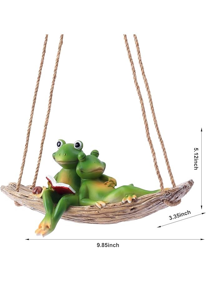 erorex Outdoor Garden Swing Frog Décor Funny Hanging Frog Statues For Home And Garden Sleeping Frog Sculptures For Yard And Outdoor Decoration  - Image 4