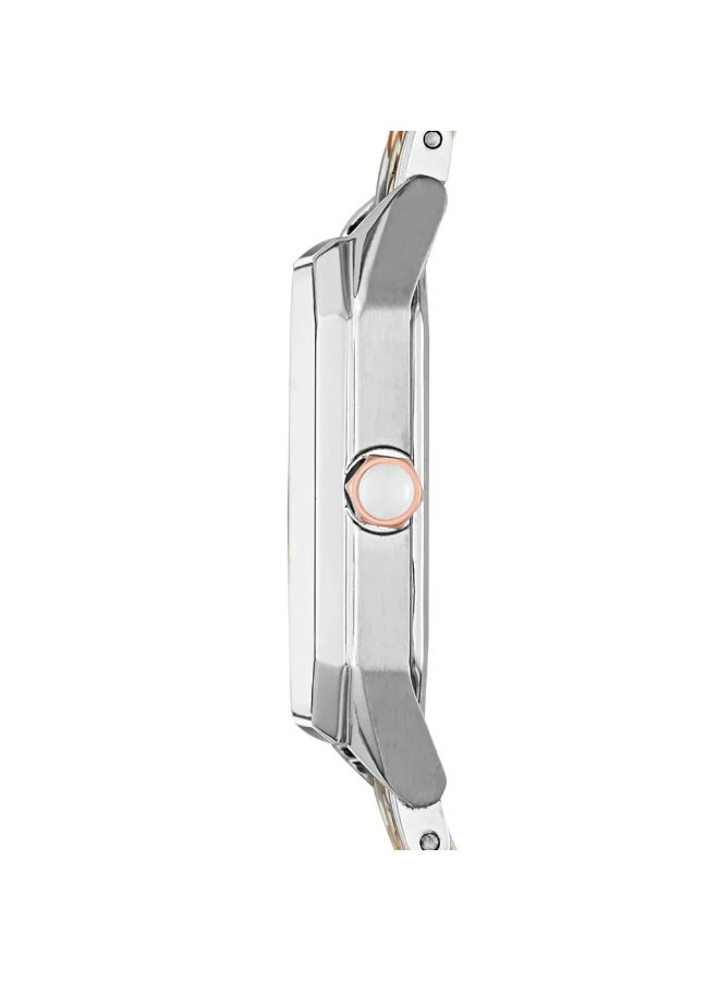 armani Emporio Armani Gioia AR11146 Women’s Watch – Square White Dial Two-Tone Stainless Steel Elegant Fashion Watch - Image 4
