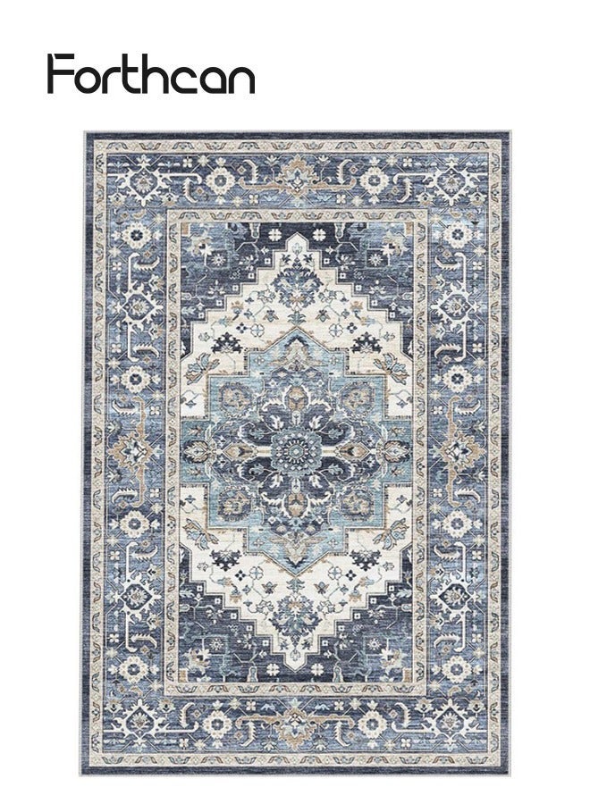 Forthcan Washable Living Room Carpet Rug, Nordic American Style Sofa and Bedroom Area Rug, Foldable Coffee Table Rug, Easy to Clean and Durable - Image 2