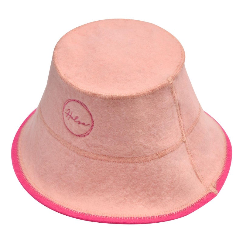 Halsa Sauna Hat, Natural Wool Sauna Hat for Men and Women, Eco-Friendly Insulating Headgear for Spa, Steam Room, Banya, Comfortable, Breathable, Handmade, One Size Fits All. Pink. - Image 5