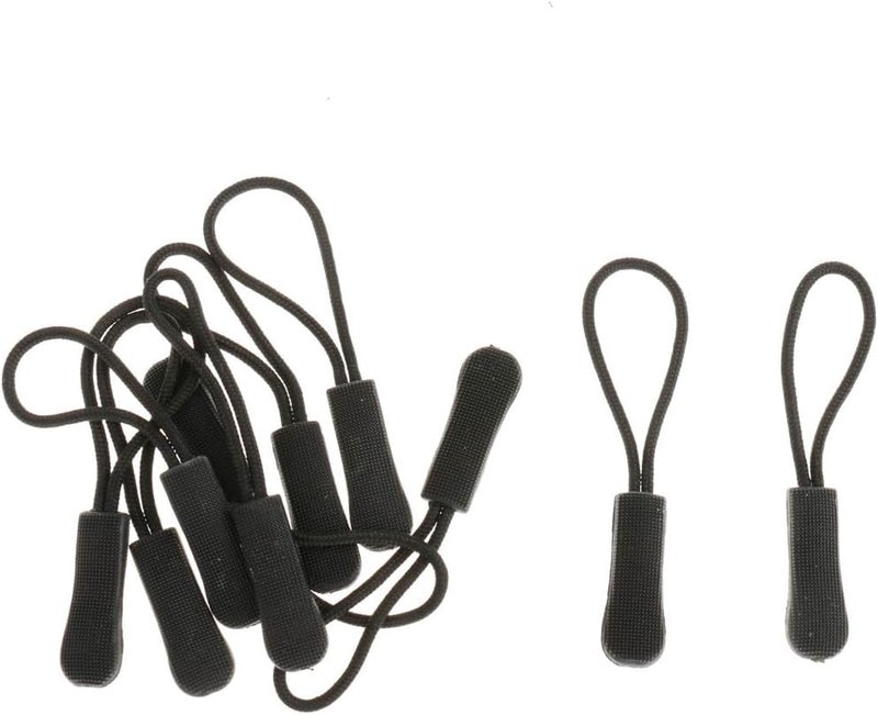 klarako 10Pcs Zipper Pulls Durable Zipper Tab Nylon Cord Pulls Zipper Tag Zipper Extension Replacement for Backpack, Luggage, Purses, Handbags or Jackets - Image 3