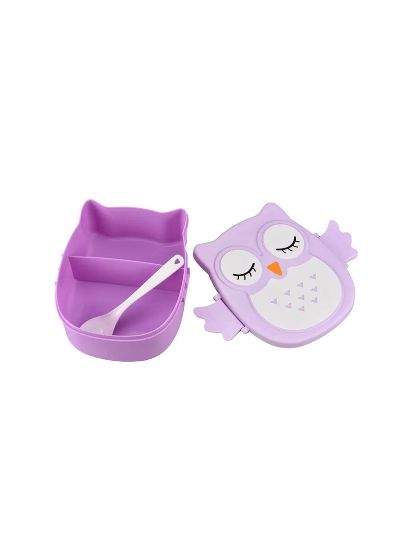 ستار بيبيز صندوق غداء على شكل بومة كرتونية من ستار بيبيز، حاوية تخزين الطعام للأطفال، مكتب المدرسة، صندوق بينتو محمول - أرجواني - Image 1