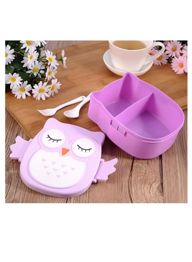 ستار بيبيز صندوق غداء على شكل بومة كرتونية من ستار بيبيز، حاوية تخزين الطعام للأطفال، مكتب المدرسة، صندوق بينتو محمول - أرجواني - Image 4