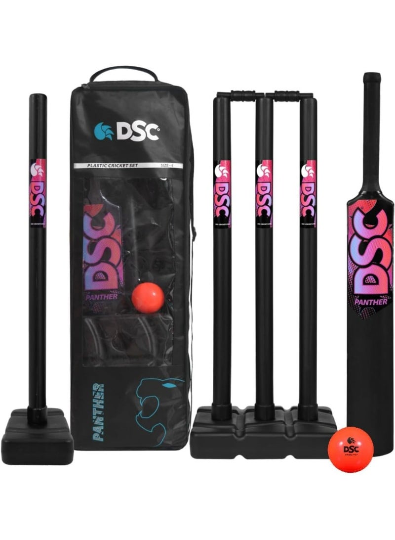 DSC Panther 6 Plastic Cricket Set with Carry Bag - Image 1