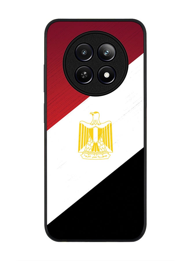 Stylizedd Rugged Black edge case for Realme 12 / Realme 12x, Slim fit Soft Case Flexible Rubber Edges Anti Drop TPU Gel Thin Cover -  Flag Of Egypt - Image 1