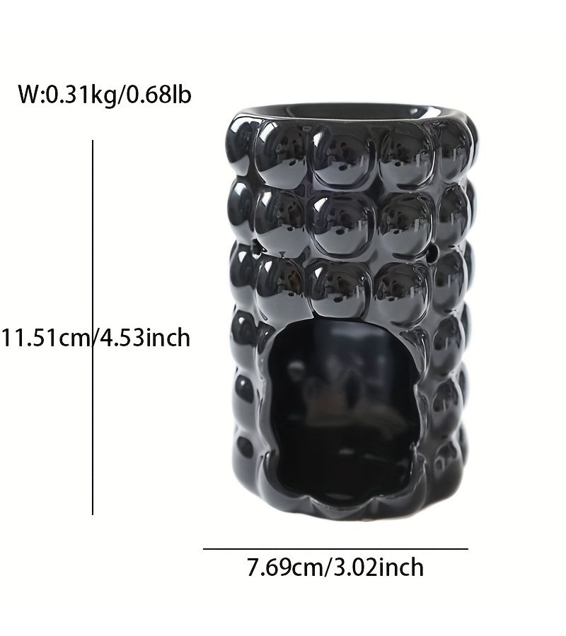 Scandinavian Style White Ceramic Oil Stove 3D Candle Holder Aromatherapy Burner Incense Home Decor - Image 3