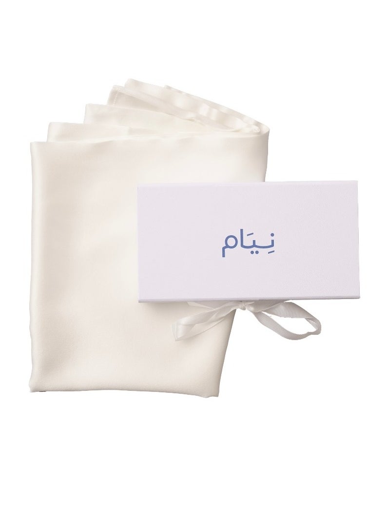 Neyam - Neyam 100% Natural Mulberry Silk Pillow Case (1pc), Ideal for Skin and Hair Care. Soft and Cool Texture, Size 48.5 x 71 cm. Available in Multiple Colors. - Image 1