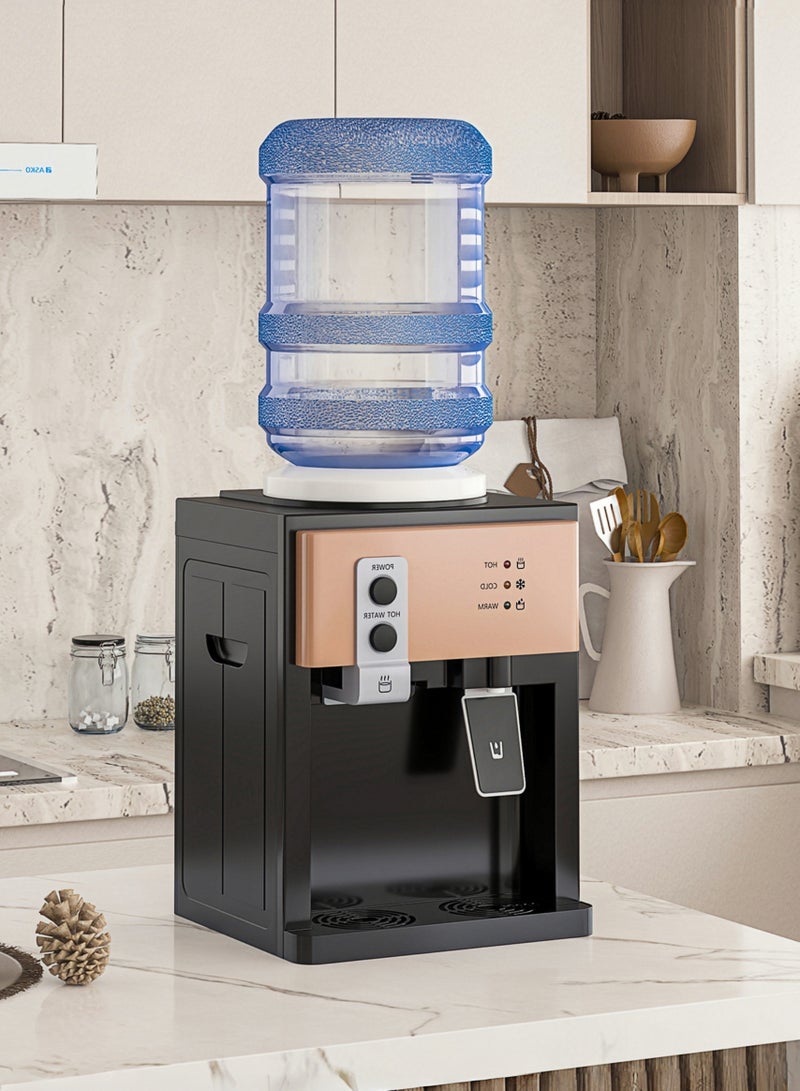 Amoyls Compact & Portable Desktop Water Dispenser with Instant Heating & Cooling – Multi-Function Hot/Cold Dispenser for Office, Kitchen, Living Room, Supports 4.5L to 18.9L Bottles, Quiet & Healthy Design - Image 1
