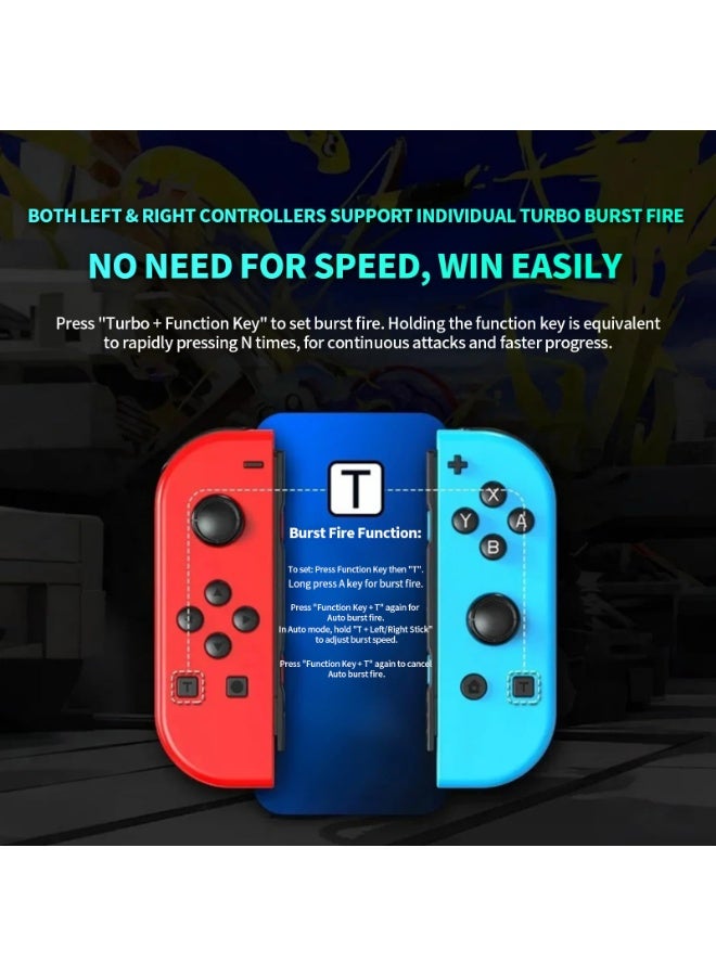 Joy-Con Oled Switch Controller for Switch with Feedback, 6-Axis Motion Control, Turbo Function, No Drift 3D Joysticks, Dual Motor Vibration, Long Battery Life & RGB Light - Image 5