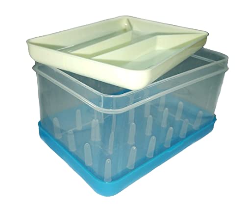 ONSUR ONSUR Plastic Mini Tailoring Accessories Sewing Kit Box for Storage Scissor Pin Buttons Needles Reels Up to 24 Best in Home Stitching Item Storage 1pc Empty Box Assorted  - Image 1