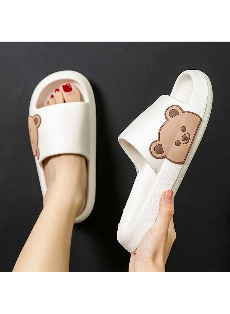 Huitich White Bear Slide Sandals 38-39 - Image 2