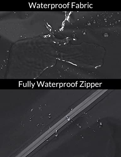 baleaf Women's Running Rain Jackets Waterproof Windbreaker Windproof Lightweight Cycling Jacket Reflective Packable Hooded Black L - Image 4