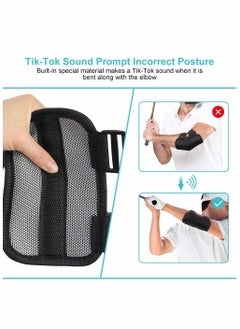 Excefore Golf Swing Training Aid Elbow, Golf Swing Trainer Straight Arm Golf Training Aid with TIK-Tok Sound Notifications, Posture Correction Brace for Golf Beginner Training to Correct Elbow Posture  - Image 3