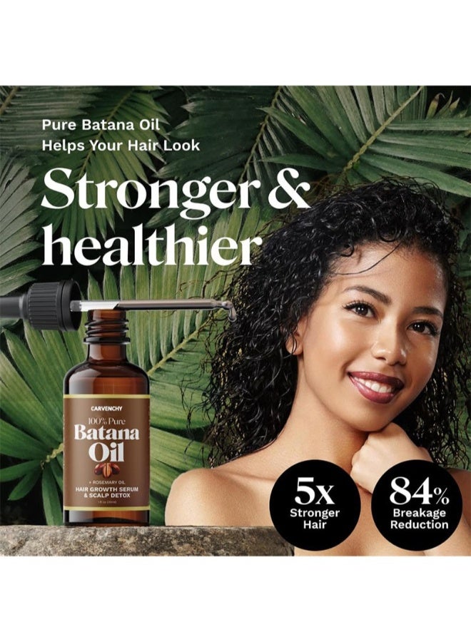 CARVENCHY Hair Oil with Rosemary for Hair Growth - 100% Pure Organic Batana Oil from Honduras - Reduce Hair Loss and Detox Your Scalp (30 mL) - Image 5