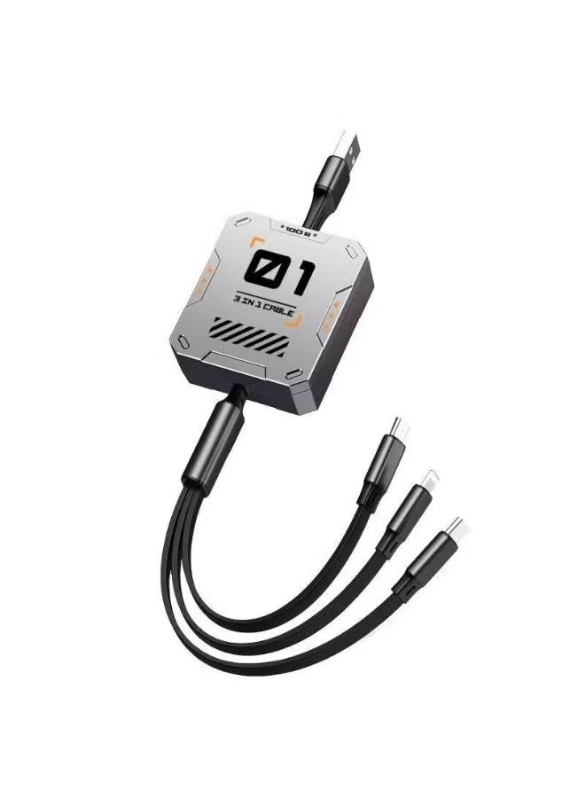 جرين تايجر كيبل بيانات وشحن سريع 3 في 1 بقدرة 100 واط