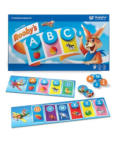 SimplyFun Roobys ABCs PreK Alphabet Game Letter Recognition Game for Kids Learn Both Uppercase and Lowercase Letters 1 to 4 Players Ages 3 Up - Image 1