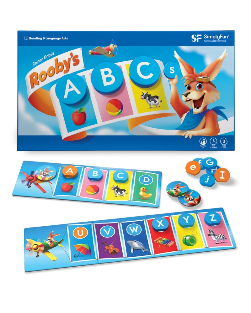 SimplyFun Roobys ABCs PreK Alphabet Game Letter Recognition Game for Kids Learn Both Uppercase and Lowercase Letters 1 to 4 Players Ages 3 Up - Image 3