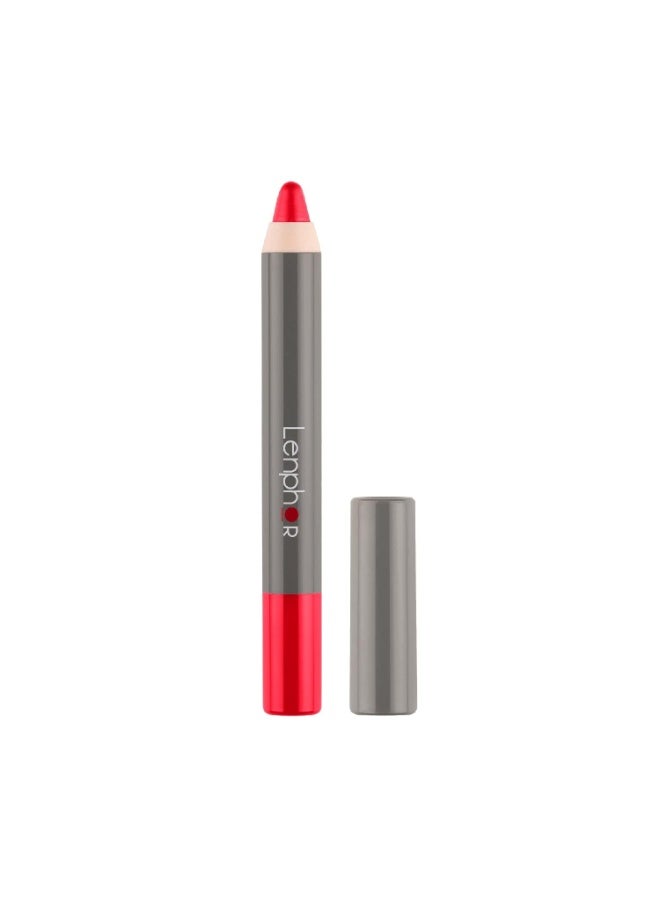Lenphor Matt Show-Off 2 in 1 Crayon Lip Pencil Lipstick, Lip Liner Waterproof & Smudgeproof, Long Lasting, Matte Finish, Pointed Tip, Smashy Pink, 2.8gm - Image 4