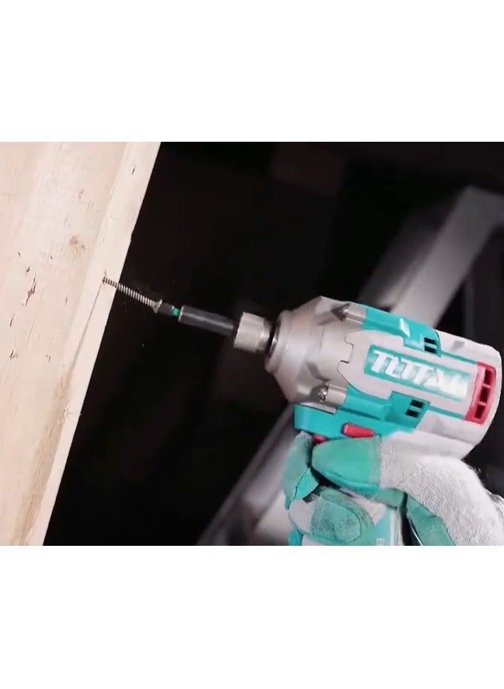 TOTAL Super Total 20V Cordless Impact Driver with Brushless Motor, 285Nm Torque, Integrated LED Light, 2x 2.0Ah Batteries, 0-2900bpm, Charger & Accessories  - Image 5