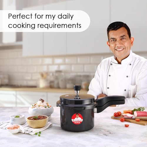Wonderchef Taurus Hard Anodized Outer Lid Pressure cooker, 3 liter, Cool Touch Handles for Durability, Induction Friendly, Black, 5 year warranty, ISI Certified - Image 2