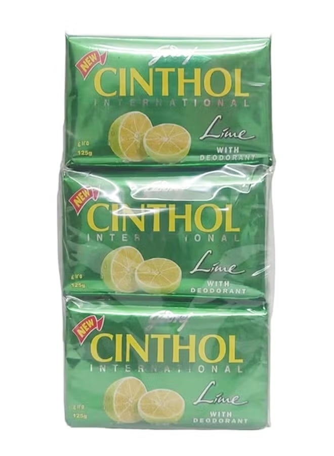 Cinthol Bath Soap Lime With Deodorant Pack of 6 - Image 1