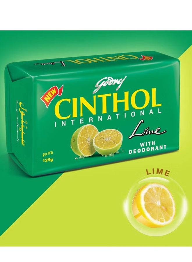 Cinthol Bath Soap Lime With Deodorant Pack of 6 - Image 3