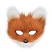 hbbhml Animal Fox Wolf Mask Halloween Party Cosplay Costumes Props Plush Cat Half Face Masks Carnival Christmas Masquerade - Image 3