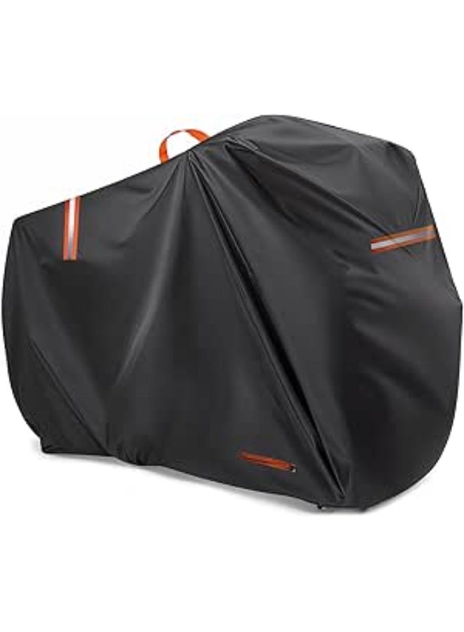 Bike Cover Waterproof Outdoor Bicycle Covers with Lock Holes & 3 Buckles 420D Heavy Duty Ripstop Material Anti UV Snow Wind Proof for Mountain Road City Electric Bikes - Image 1