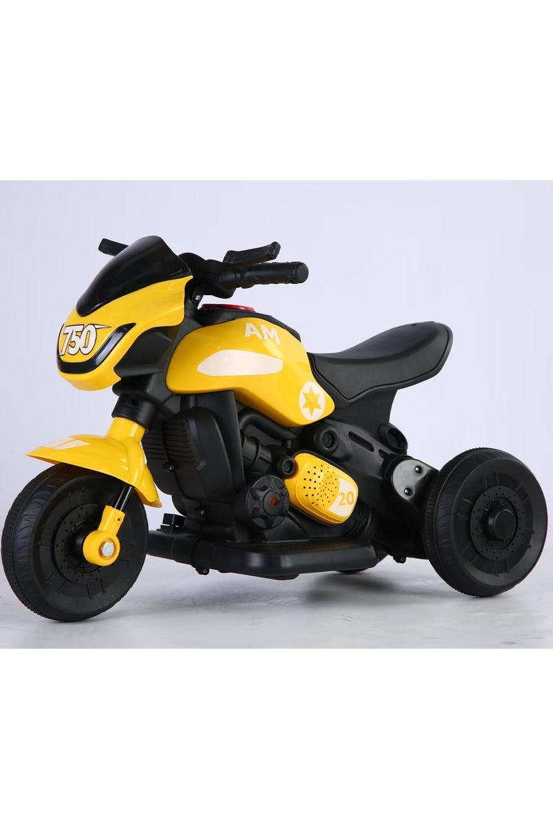 يونايتد دراجة كهربائية صغيرة بثلاث عجلات 616-BRJ 6V للأطفال، لون أصفر