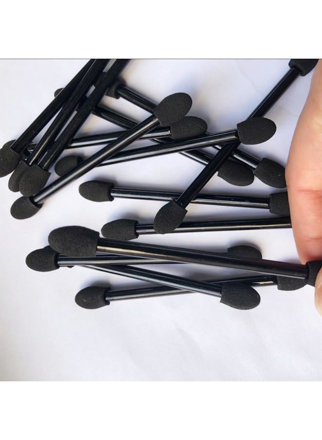 LINYUEARUI 40PCS Eyeshadow Applicator,Sponge Blending Concealer Brush,Soft Dual end Eyeshadow Smudge Brush,Double Sided Makeup Brush,Eyeshadow Applicators,Cosmetic Tool for Women Lady,Cosmetic Makeup Applicator - Image 3