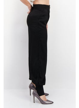 Couture Made For Vero Moda Women Plain Zipper Closure Pants, Black  - Image 2