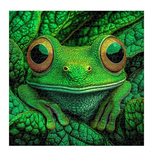 PPuzzling Frog Puzzles for Adults 1000 Pieces Nature Wild Animal Jigsaw Puzzles Challenging Forest Puzzle as Wall Decor - Image 5