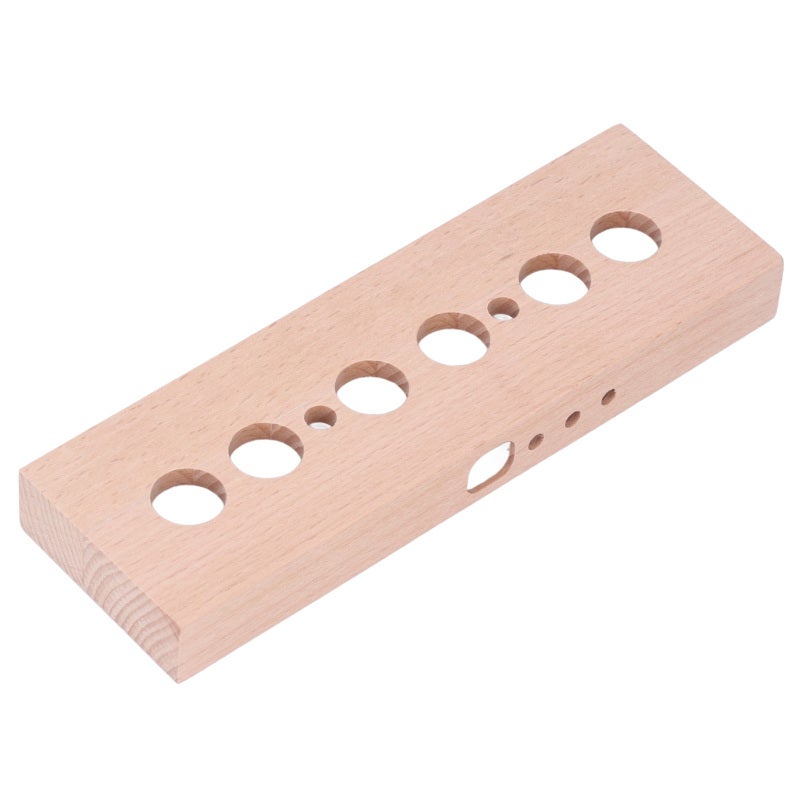 DIY Glow Tube Clock Kit 4 Lamps Beech Wood Enclosure IN14 Tube Clock Replacement Set - Image 1