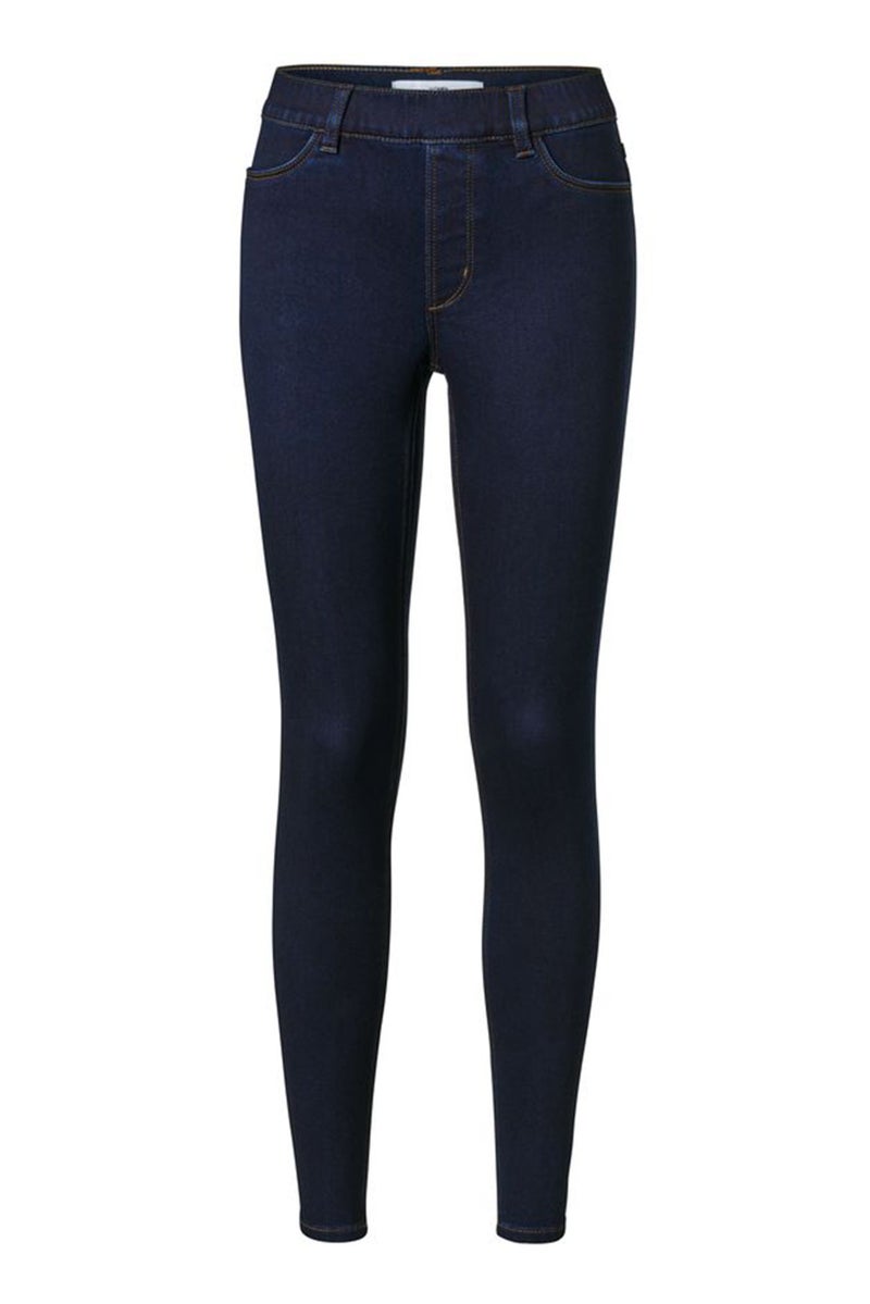 Tchibo Women Slim Fit Solid Stretchable Jeans, Dark Blue - Image 2