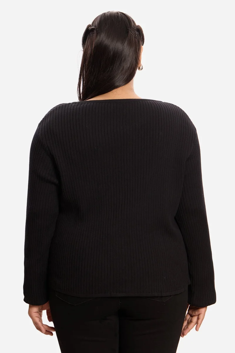 Virgio  Solid Cottton Front Tie Plus Size Shrug for Women for Women | Best Price UAE