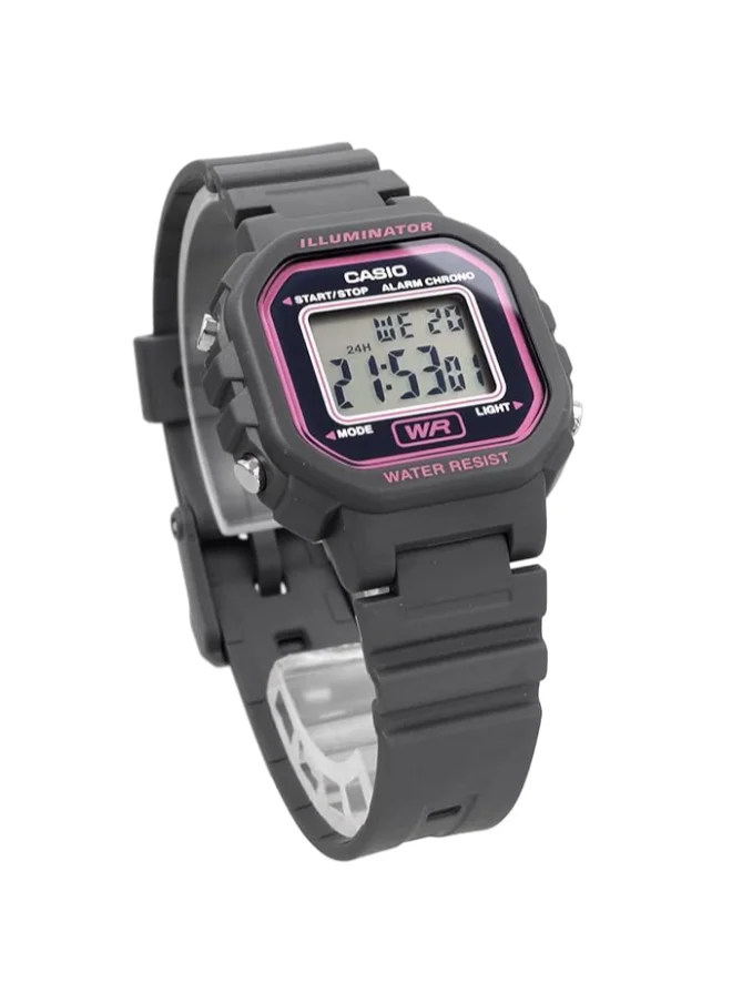 كاسيو Women's Digital Display Watch With Black Polyurethane Strap - LA-20WH-8A