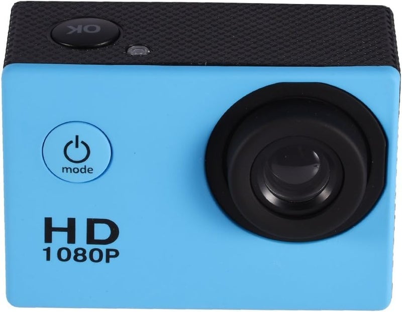 Sports Action Camera, 30M Underwater Waterproof DV Camcorder, 90 Degree Angle HD DV Camcorder with Mounting Accessories Kit(Blue) - Image 4