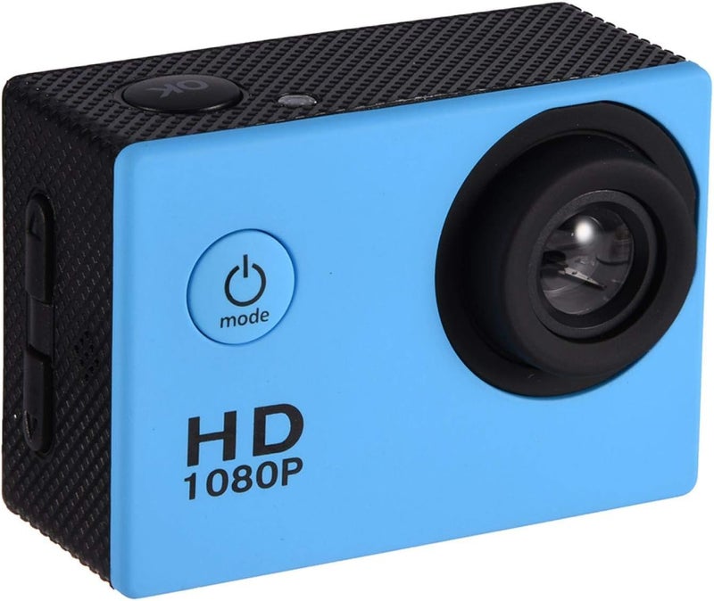 Sports Action Camera, 30M Underwater Waterproof DV Camcorder, 90 Degree Angle HD DV Camcorder with Mounting Accessories Kit(Blue) - Image 3