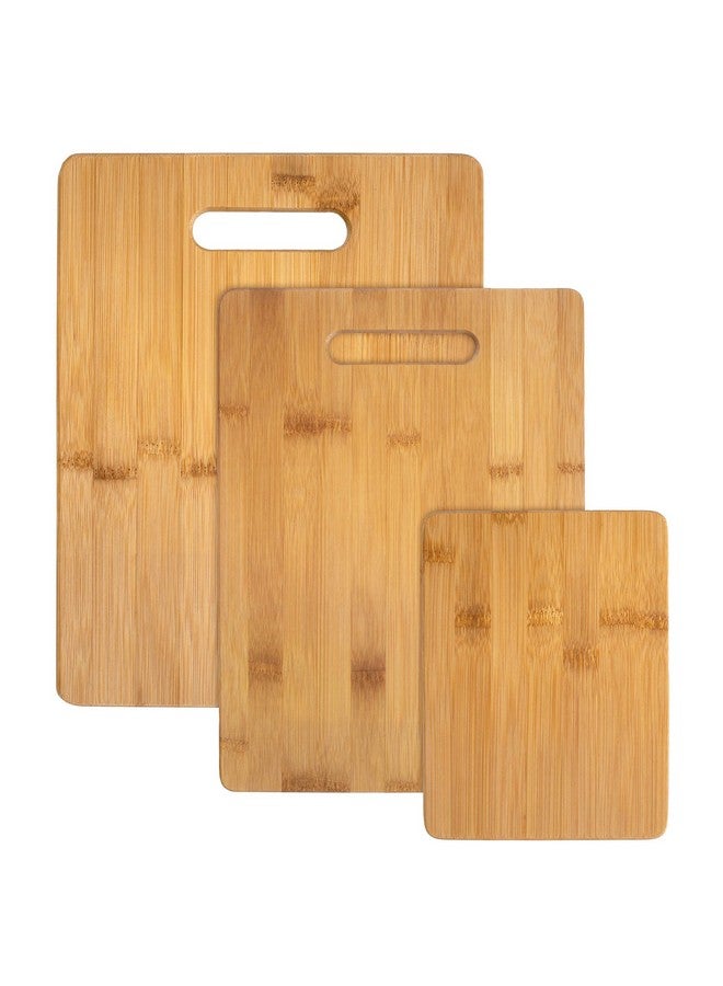 Totally Bamboo 3-Piece Bamboo Cutting Board Set - Reversible Kitchen Boards for Chopping, Cheese & Serving | Durable, Eco-Friendly Wood Cutting Boards - Image 1