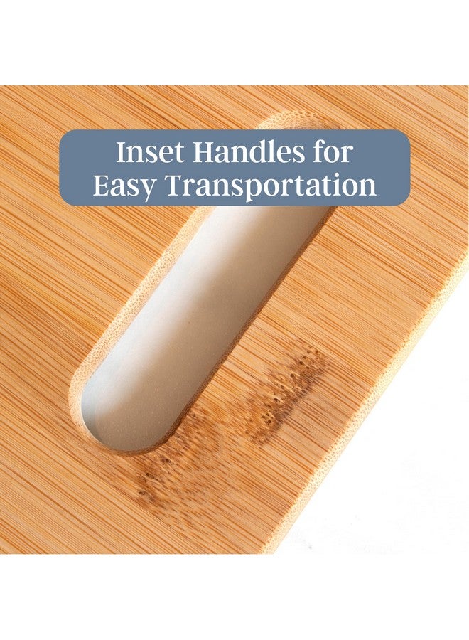 Totally Bamboo 3-Piece Bamboo Cutting Board Set - Reversible Kitchen Boards for Chopping, Cheese & Serving | Durable, Eco-Friendly Wood Cutting Boards - Image 5