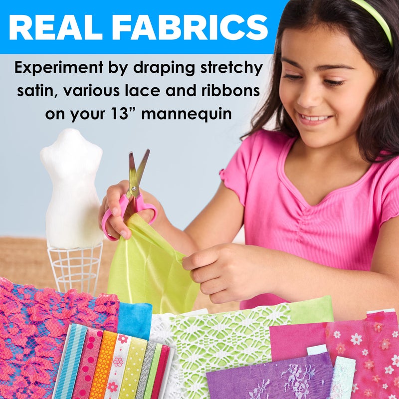 Creativity for Kids Designed by You Fashion Studio: DIY Fashion Designer Craft Kit for Girls, Dress Design Toy & Sewing Set for Kids, Gifts and Toys for Girls (Ages 9+) - Image 5