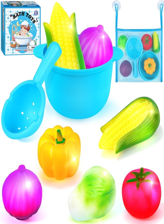 TSDATOWR Light Up Bath Toys, No Hole Vegetable Soup Set for Toddlers - Image 1