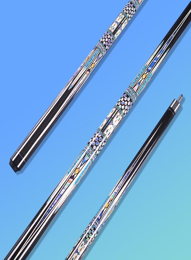 Tiekerbilir Canadian Maple Pool Cue Stick, Stainless Steel 5/16" X 18 Joint, 58 Inch 13mm Tip Billiard Pool Cue Stick, 19 20 oz, 2-Piece Pool Cue Stick for Beginner, Commercial Home Entertainment (Model C (19oz)) - Image 1