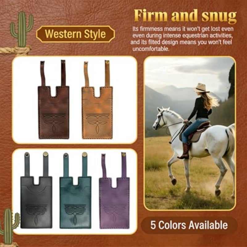 Western Boot Wallet Women, Hidden Boot Card Holder Snap Strap 2pk Faux Leather Pouch - Image 5